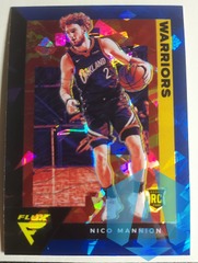 2020-21 Panini Flux Blue Cracked Ice Prizm #223 Nico Mannion RC Warriors